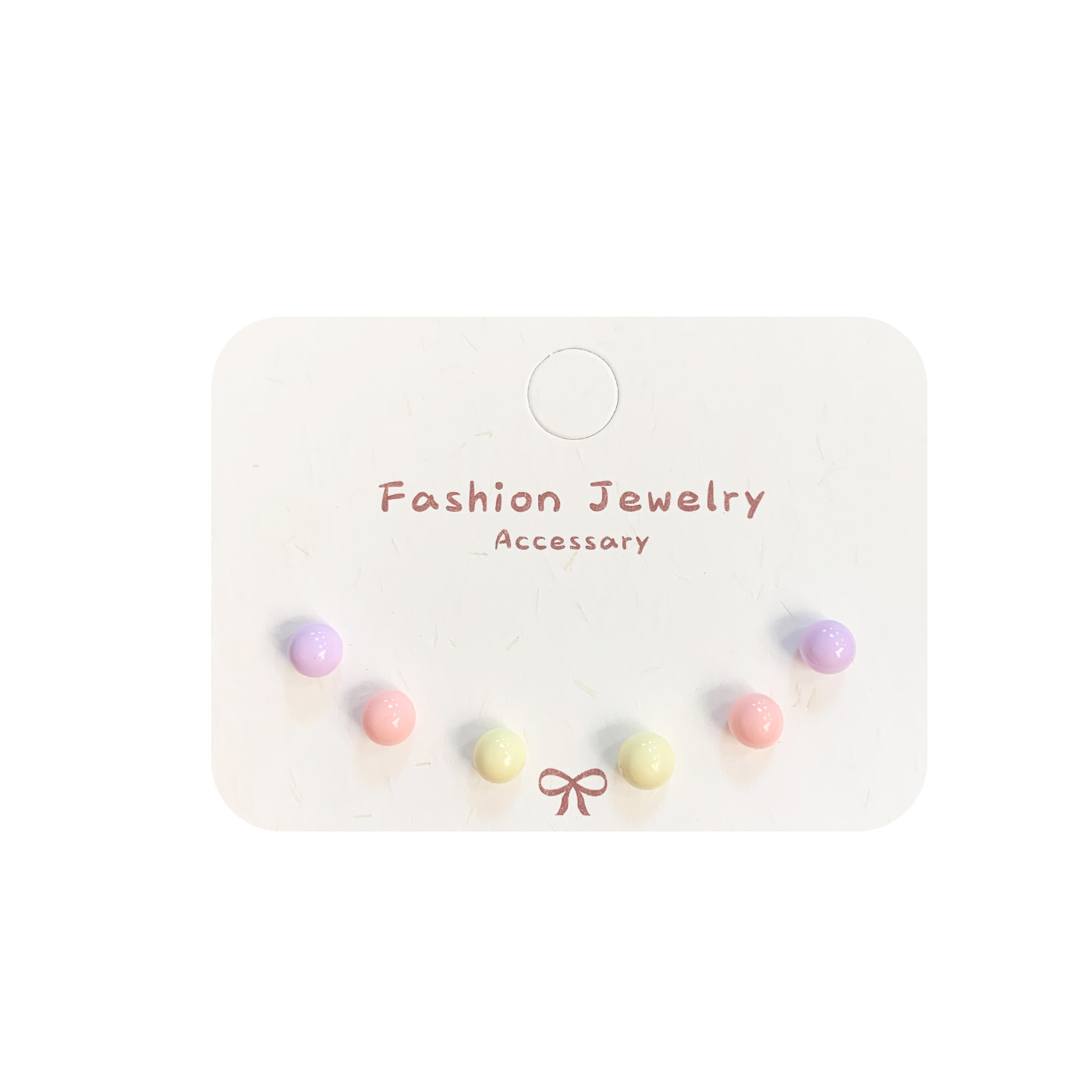 Colorful mini oil-dripping bean ear stud set, silver needle ear piercing, ear bone stud, small and versatile earrings for students Item Picture