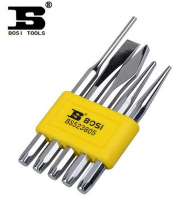 BOSI 5-piece sample punch and fitter drilling positioning punch and chisel BS523805 full figure