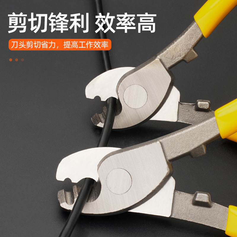 Manual cable shears, wire cutters, wire cutters, wire cutters, scissors, pliers, wire cutters, cable cutting Specification drawing