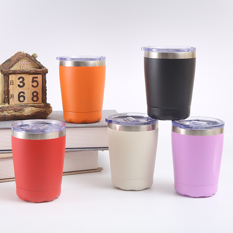 New mini 12OZ car cup for foreign trade, double-layer stainless steel ice cube cup, 304 stainless steel car cup details Picture