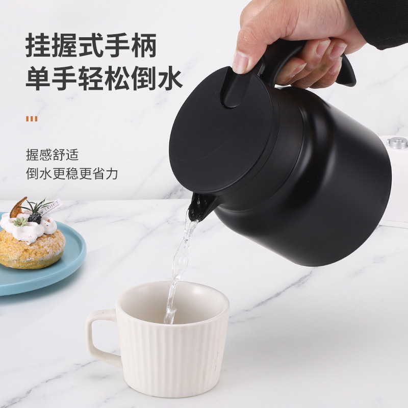 Household 316 stainless steel insulated teapot, large-capacity coffee teapot, tea-water separation teapot, portable water bottle details Picture