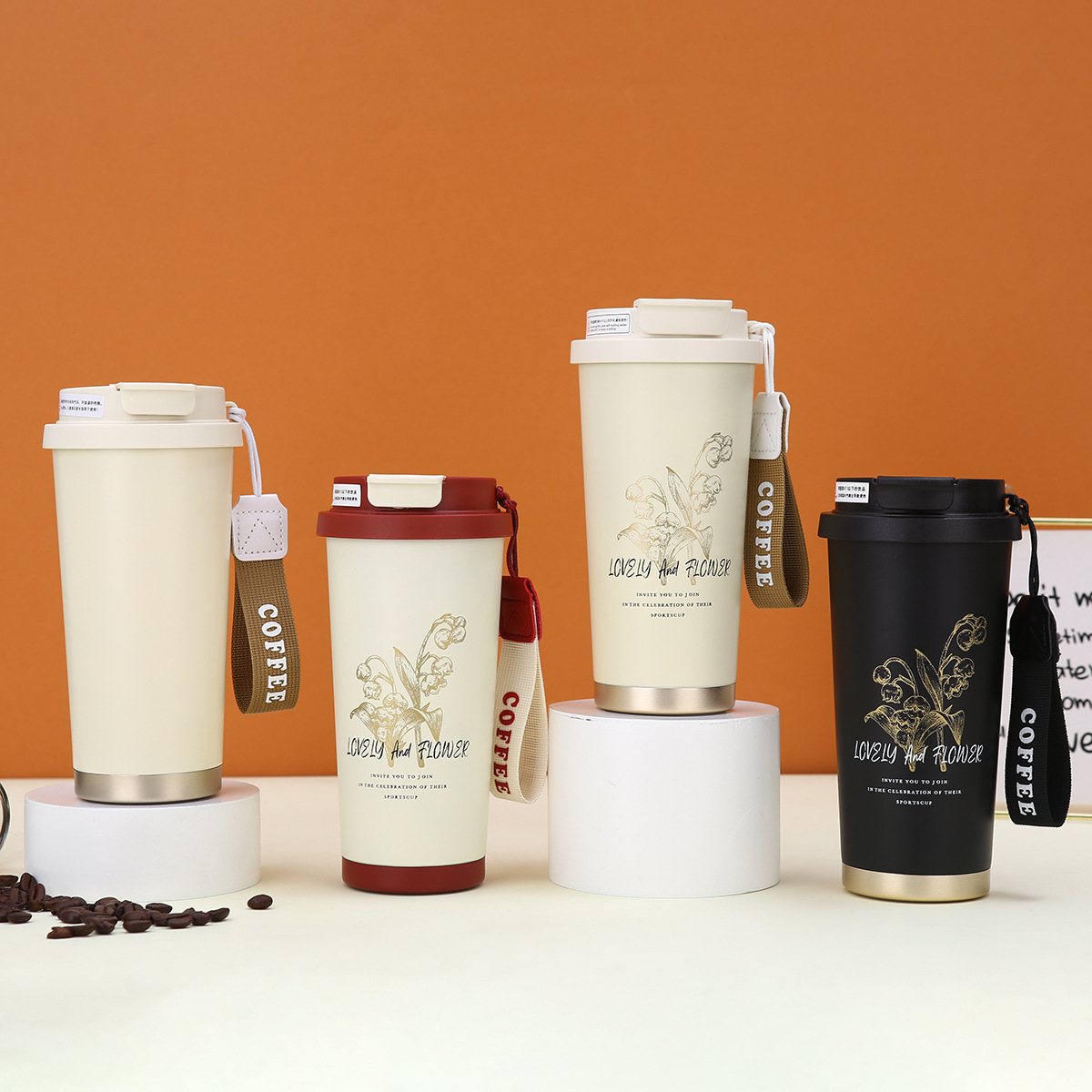 New 316 stainless steel lily of the bell insulated cup, high appearance level, male and female student coffee cup, portable and easy to use household cup Specification drawing
