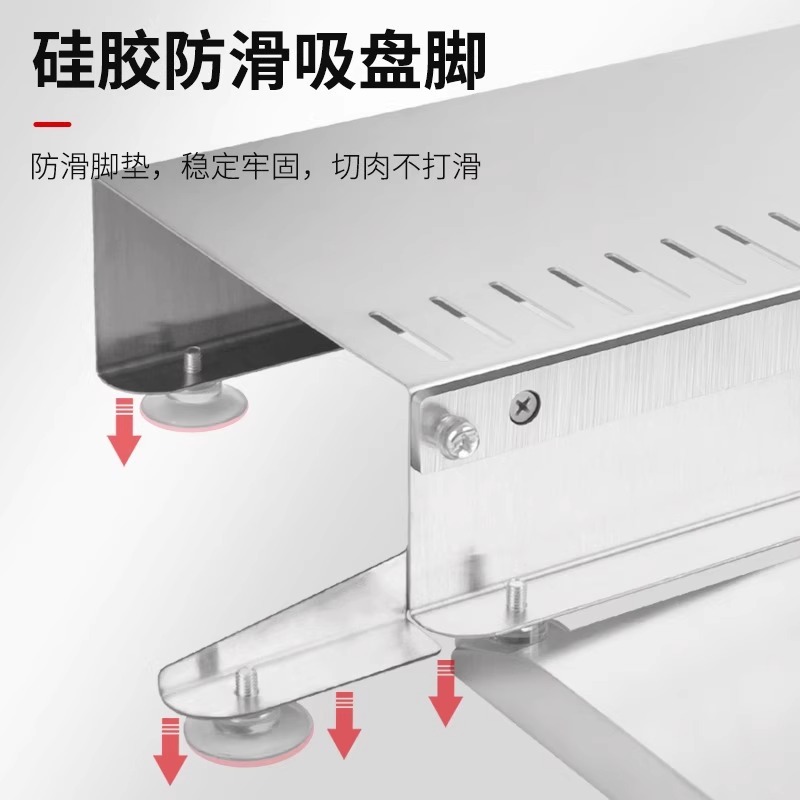 Small guillotine stainless steel manual bone-cutting wonder, labor-saving slicing machine for medicinal materials, commercial guillotine for cutting cured meat and rice cakes Specification drawing