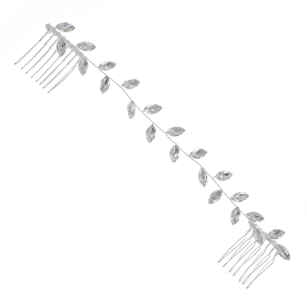 New Korean-style wedding bride accessories: Ins-style simple handcrafted hair band, versatile for daily use, and fresh water diamond hair comb Item Picture