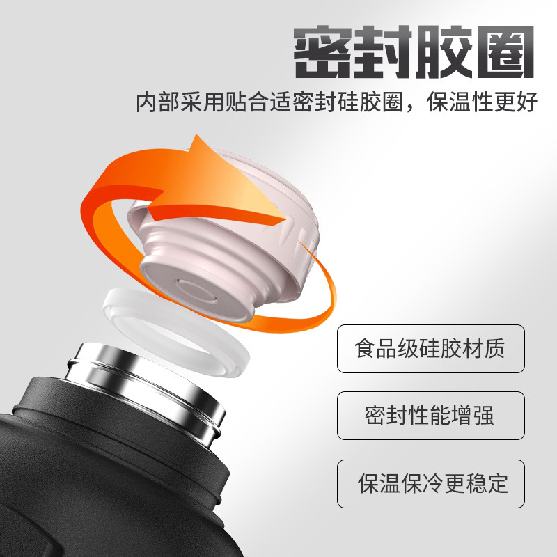 New type of insulated cup, sports water bottle, 304 stainless steel vacuum insulated pot, outdoor portable travel pot, gift customization details Picture