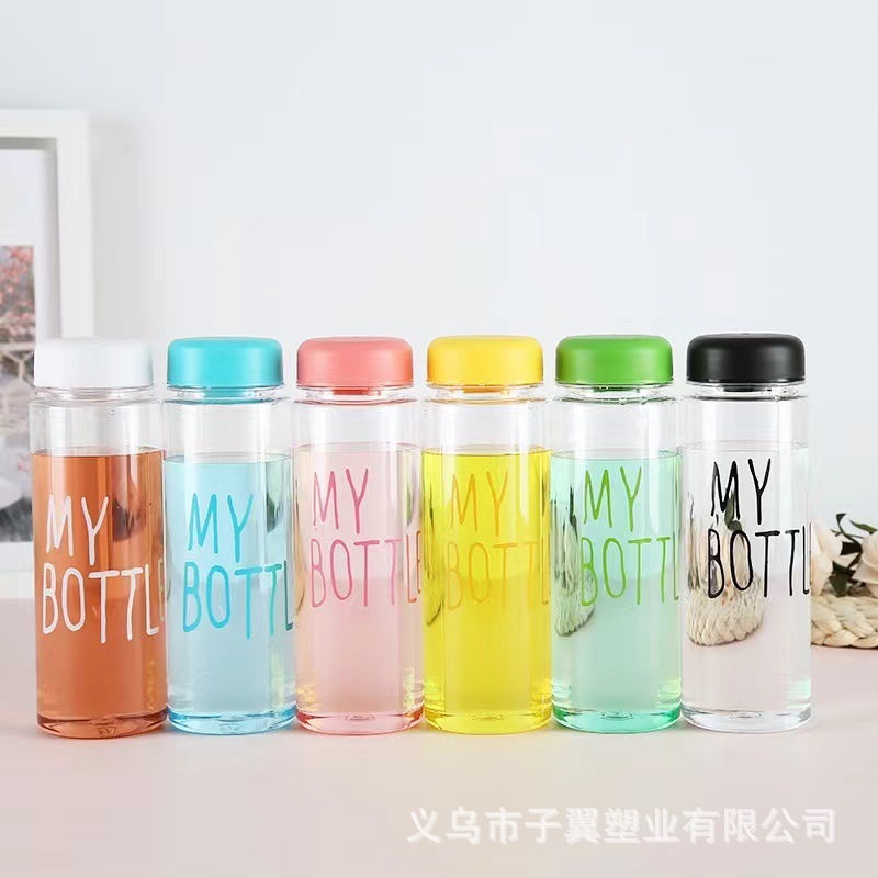 my bottle large-capacity sports water bottle, personalized advertisement, portable cup, hot-selling straight single-layer cup, creative PET cup details Picture