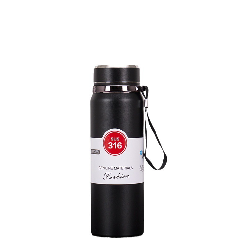 High-appearance-level business insulated cup, 304 stainless steel outdoor travel and mountaineering kettle, large-capacity car water cup, hanging strap kettle Item Picture