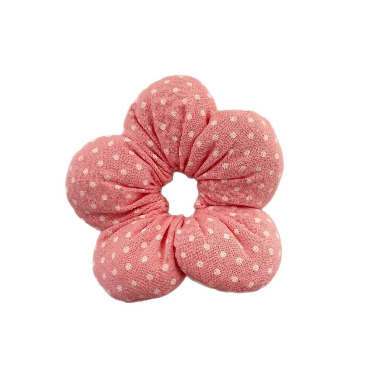 Children's flower hair tie, girls' three-dimensional hair flower, bun hairstyle, ponytail headwear, large intestine circle, girls' hair tie, hair accessory Item Picture