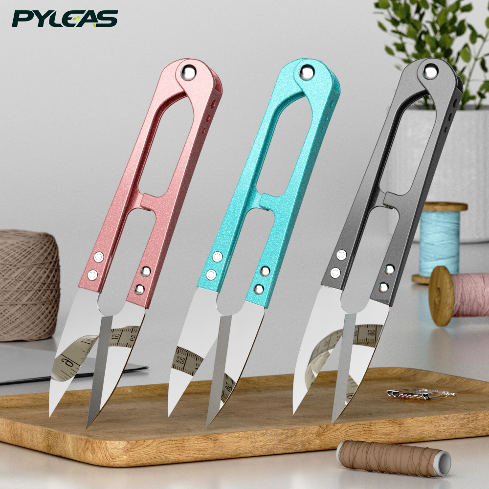 Wholesale U-shaped small scissors, thread end scissors, spring scissors, DIY cross-stitch embroidery, clothing sewing, tailoring scissors, thread scissors