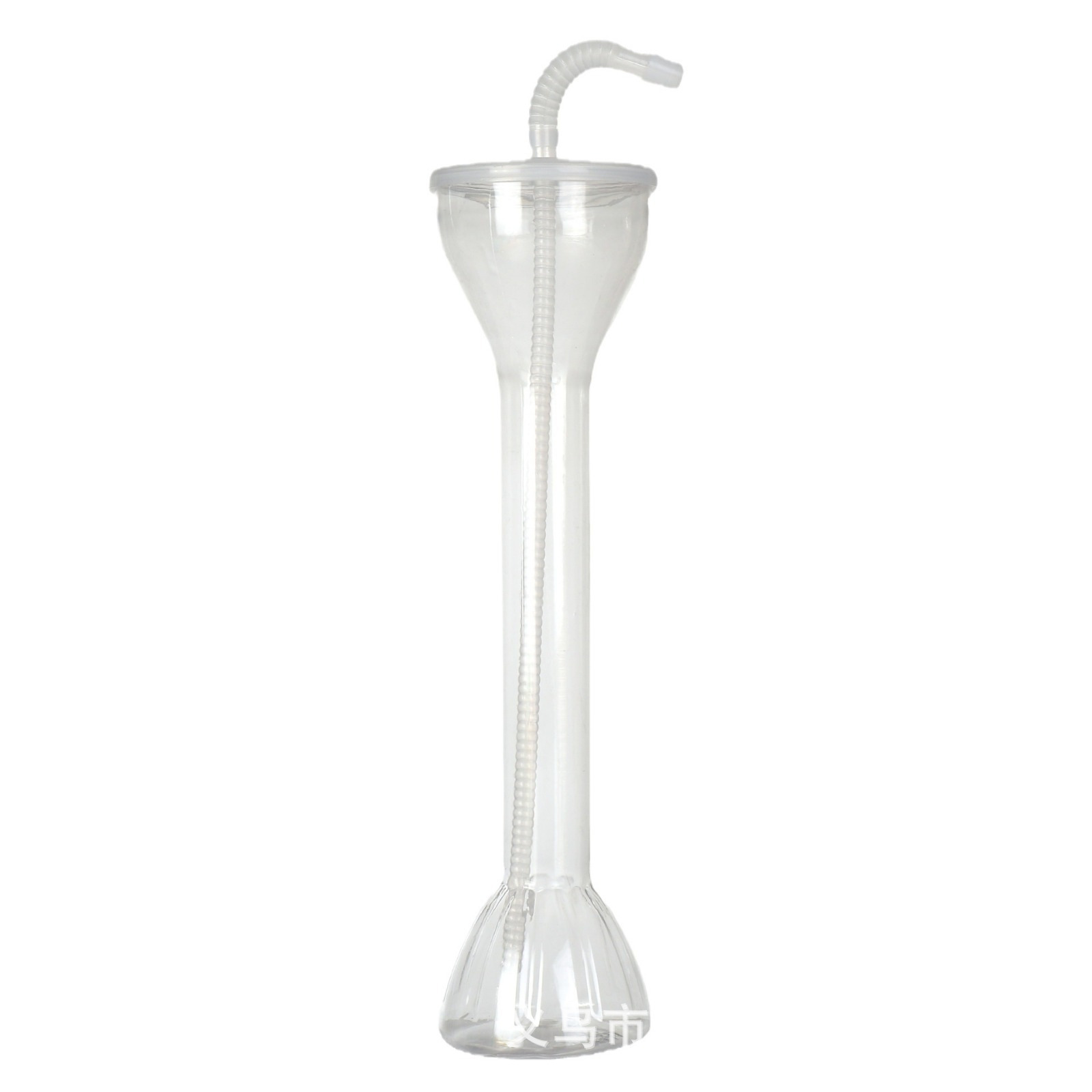 Amazon's new minimalist design large dumbbell straw cup, PET plastic water cup, juice drink cup Item Picture