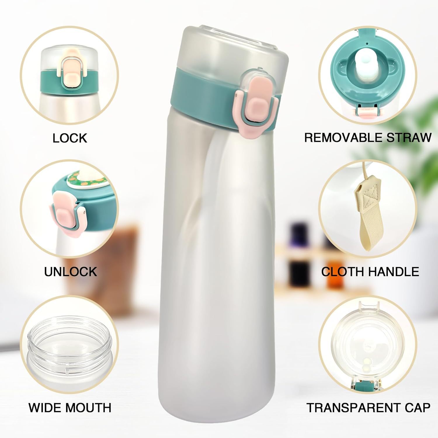 Amazon Flavor Cup AIRUPS Flavor Pod Fruit-flavored Space Cup, 0-calorie, 0-sugar bottle with swiping, cross-border consignment Application Scenario