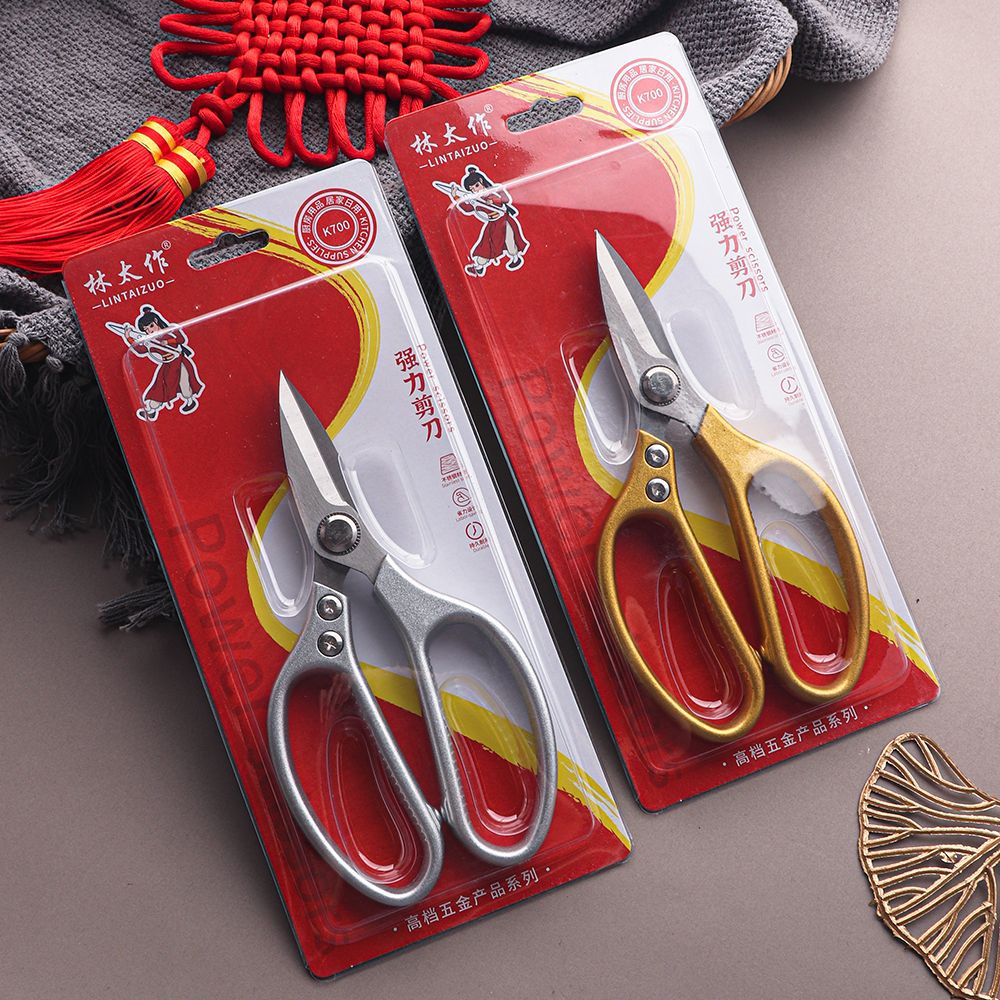 Lin Taizuo brand's ultra-high-end customized hard card, strong shell turtle scissors, anti-slip large handle, stainless steel Specification drawing