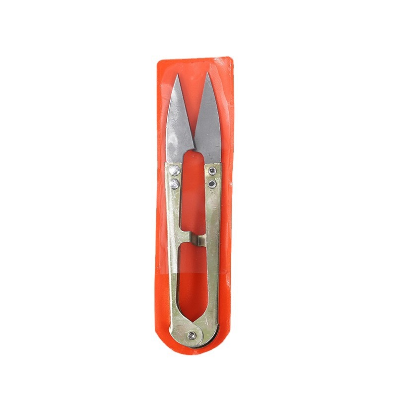 Wholesale yarn cutters, cross-stitch small scissors, U-shaped fishing line cutters, sharp anti-rust scissors, single-handle hardware tools for cutting thread ends Item Picture