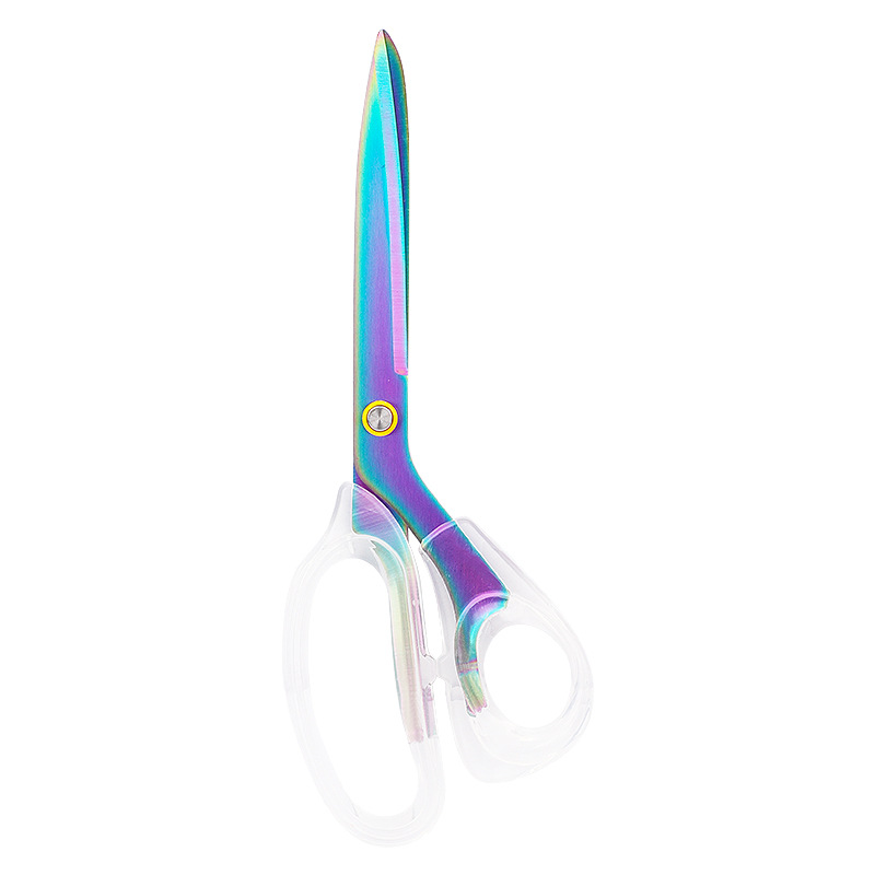Stainless steel household tailor office scissors, Ins-style paper-cutting fabric scissors, hand-made anti-stick student scissors, office scissors Item Picture