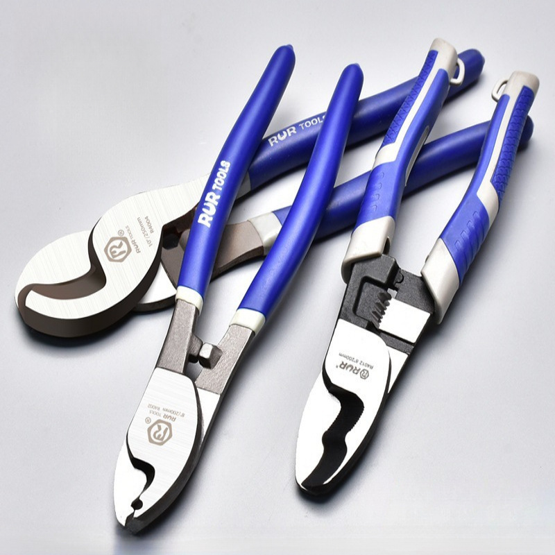 Cable shears, cable pliers, wire shears, electrician's wire shears, wire pliers, small cable shears in stock for learning full figure