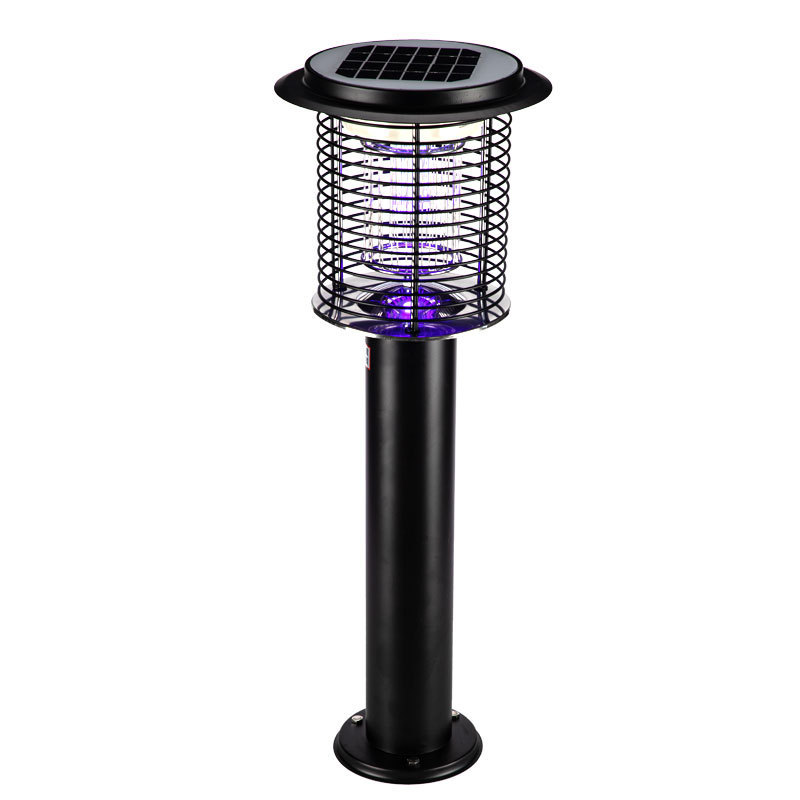 Solar-powered mosquito-killing lamp, outdoor waterproof lighting for courtyards, garden, household physical electric shock mosquito repellent lamp, mosquito-catching wonder Item Picture