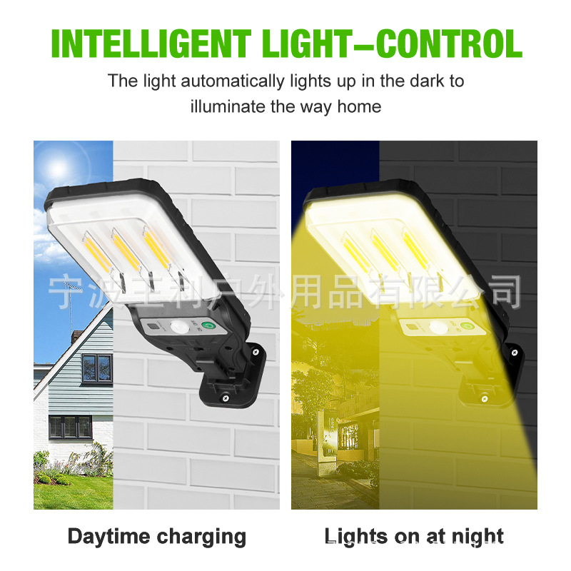 Cross-border new outdoor LED solar wall lamp, human body sensing tungsten filament lamp, home wall lighting remote control road Specification drawing