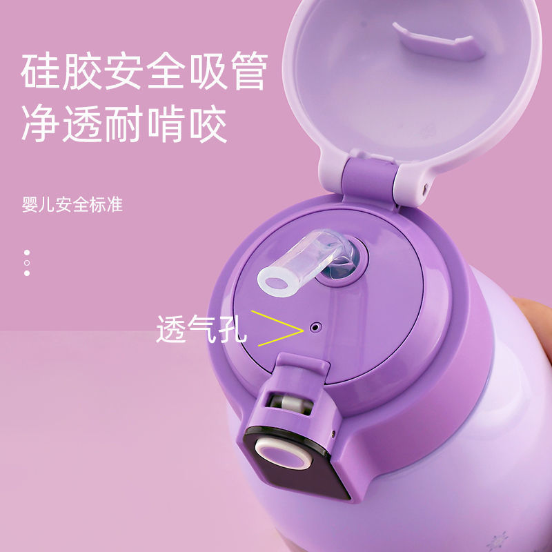 Disney Smart Children's insulated water Cup, special water bottle for primary school boys and girls with straws, for kindergarten students Item Picture