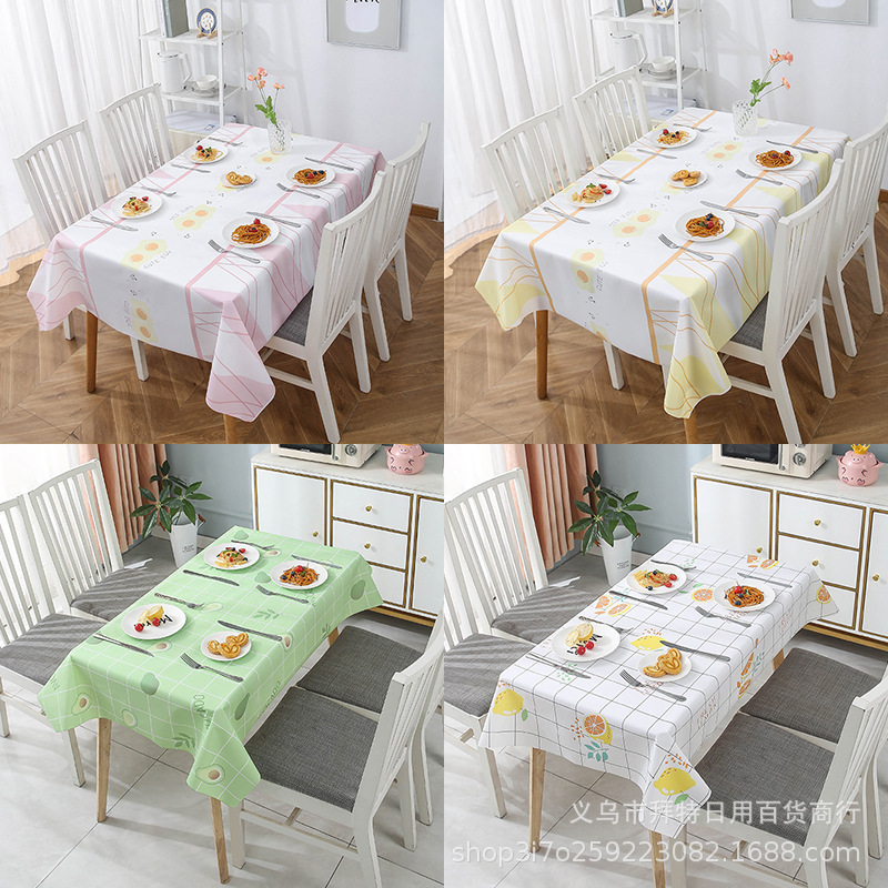 A warm and cozy Nordic tablecloth for home use, featuring fruit-resistant, heat-resistant, water-resistant, oil-resistant, and no-wash Peva eco-friendly table mat with multiple patterns details Picture