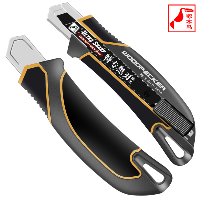 Woodpecker knife Stand FD-7814 Metal-coated large utility knife, heavy-duty aluminum alloy cutting wallpaper knife for industry Item Picture