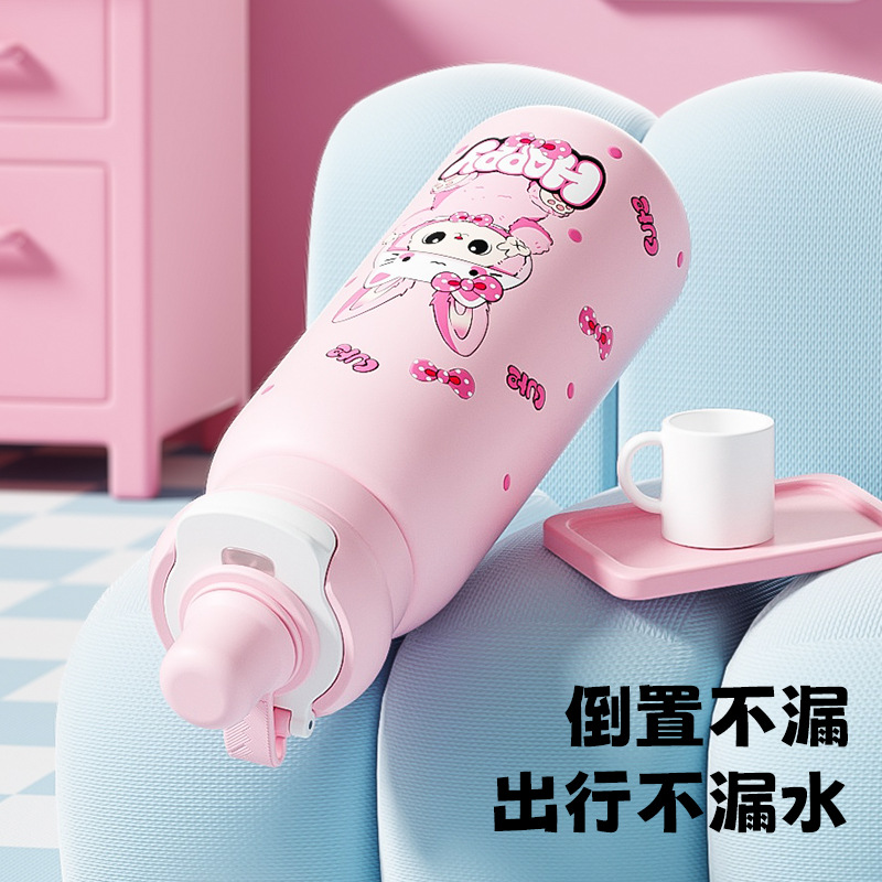 New cartoon 316 stainless steel insulated cup, cute large-capacity goddess cup, outdoor portable straw sports water bottle Application Scenario