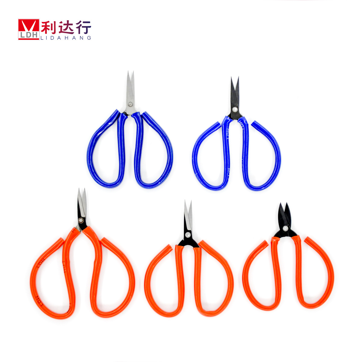 Lida Hang Scissors AK4 red handle wide head small scissors 4# Electronic Factory copper wire scissors Tungsten steel rubber-sheathed pointed head scissors full figure