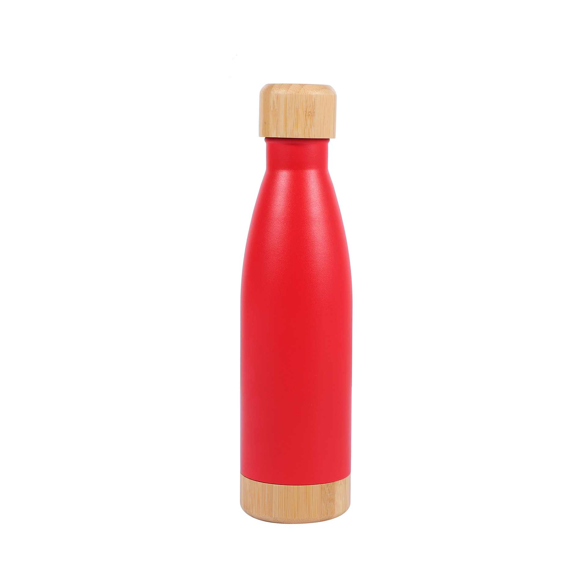New cross-border 304 stainless steel insulated cup, simple bamboo bottom cola bottle, creative high appearance level vacuum sports water bottle Item Picture