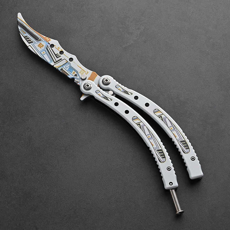 csgo Butterfly Folding Knife Peripheral Butterfly Knife Comb Claw Knife Uncut Hand Knife Butterfly Training Knife toy undefined