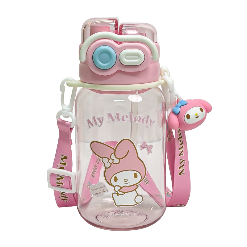 Coolomi Melody genuine children's water cup, convenient double drinking, handle, high appearance level for girls, straw cup, large capacity Item Picture