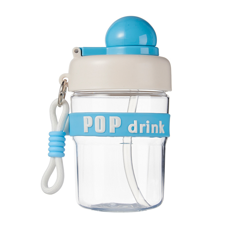 Fuxing internet-famous coffee cup, dopamine High appearance level, double-drinking cup, cute letter children's water cup, plastic cup Item Picture
