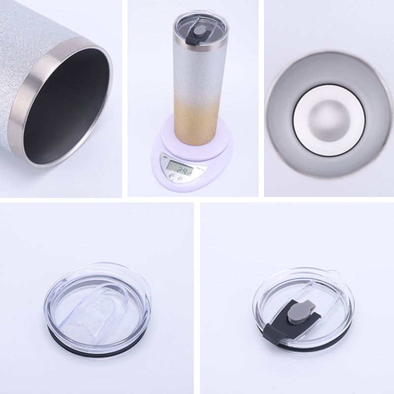 Cross-border exclusive 20oz car cup, heat-sublimated coated stainless steel vacuum straw cup, portable insulated straight cup for car Application Scenario