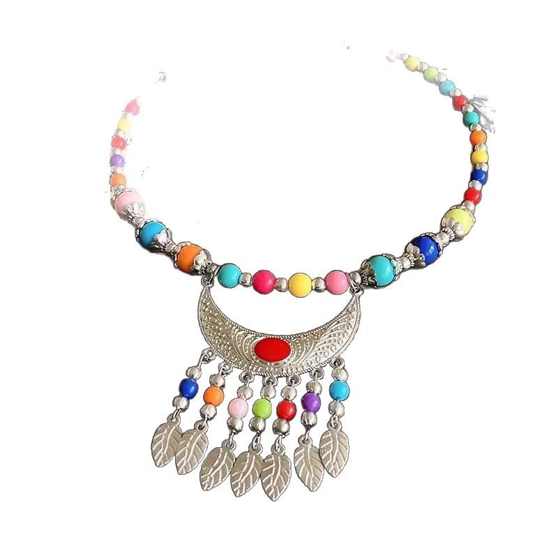Bohemian style Su forehead decoration, female ethnic style forehead chain, brow center pendant hair band, exotic Tibetan retro accessories Item Picture