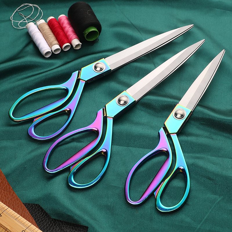 Lin Tai's tailor scissors, stainless steel clothing sewing scissors, 10-inch tailor scissors for cutting clothes and fabric, large household scissors full figure