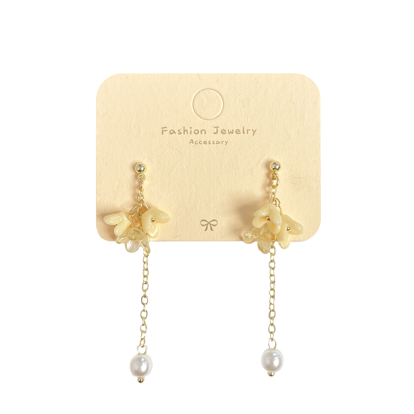 Autumn and winter golden osmanthus tassel series earrings, women's silver needle, gentle, exquisite, niche design sense, sweet earrings Item Picture