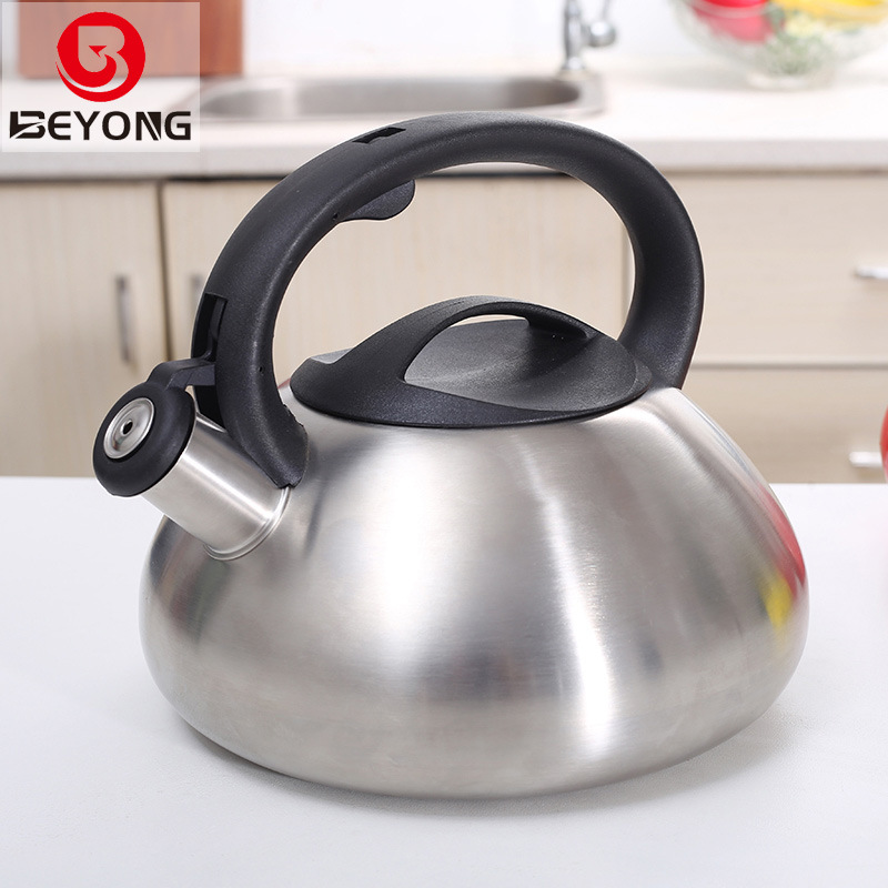Biyou stainless Steel Sound kettle, European-style coffee and tea brewing sound kettle, cross-border classic thickened full figure
