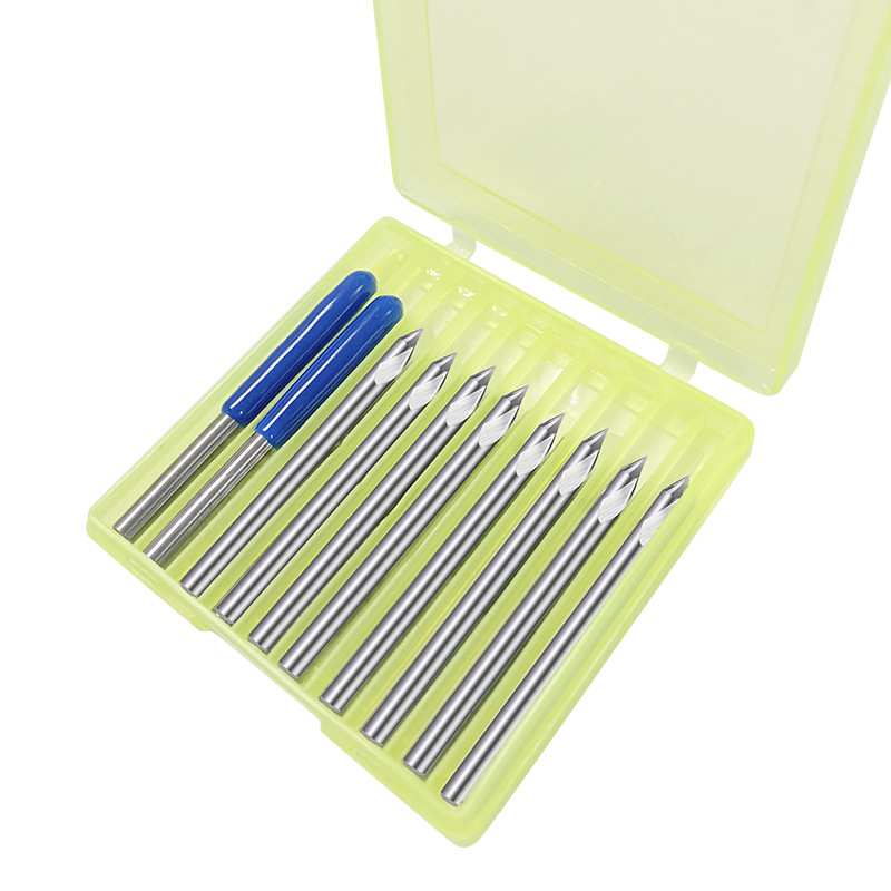Wholesale of cross-border hot 3.175mm drill point knives, multi-specification computer engraving knives and woodworking engraving knives Item Picture