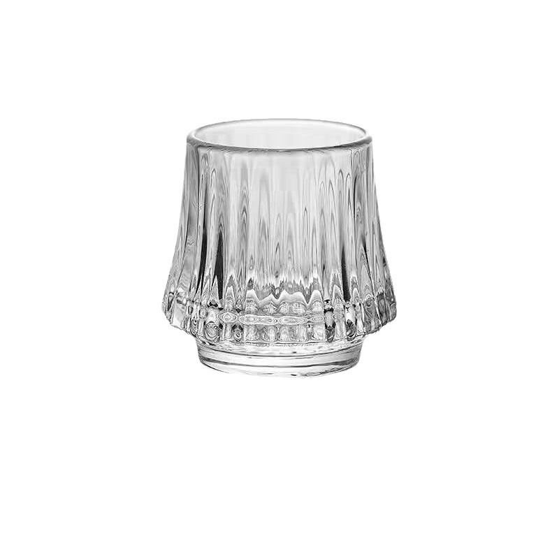 Whisky wine glasses, glass coffee cups, vertical pattern simple water cups, high appearance level beer glasses, commercial spirits cups wholesale Item Picture