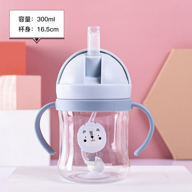 Children's drinking cup, straw cup for young children, milk and water drinking cup, 1 year old with handle, 250ML details Picture