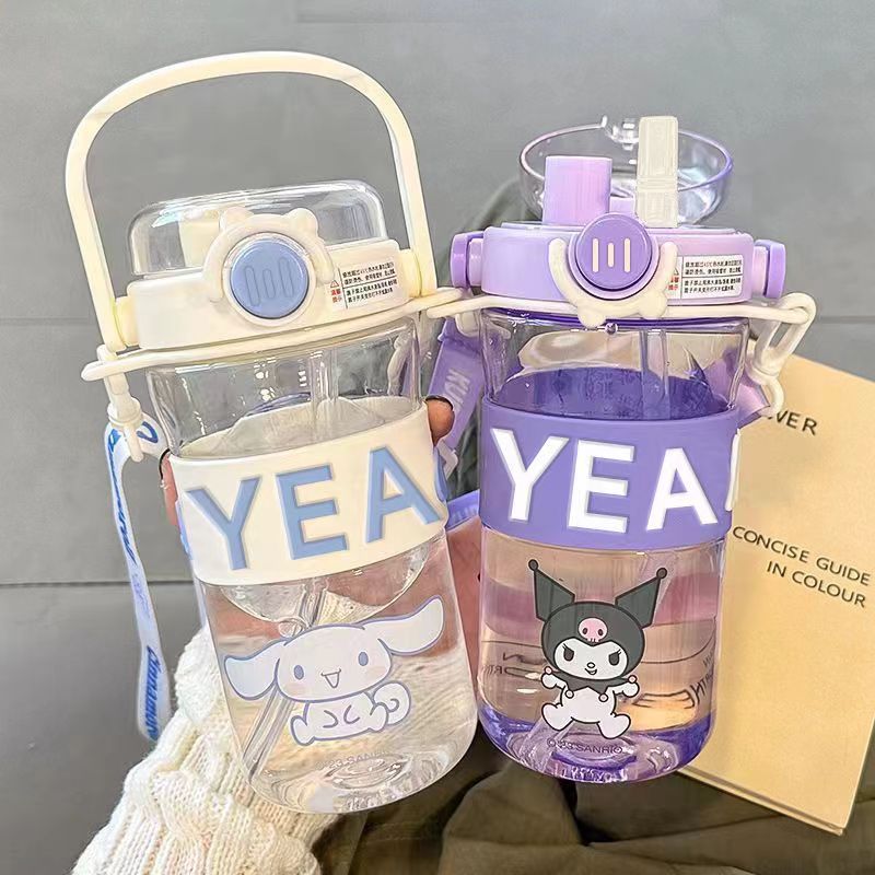 Kulomi simple water Cup for Girls, high appearance level, new double-drinking cup for students and children, summer plastic straw cup details Picture