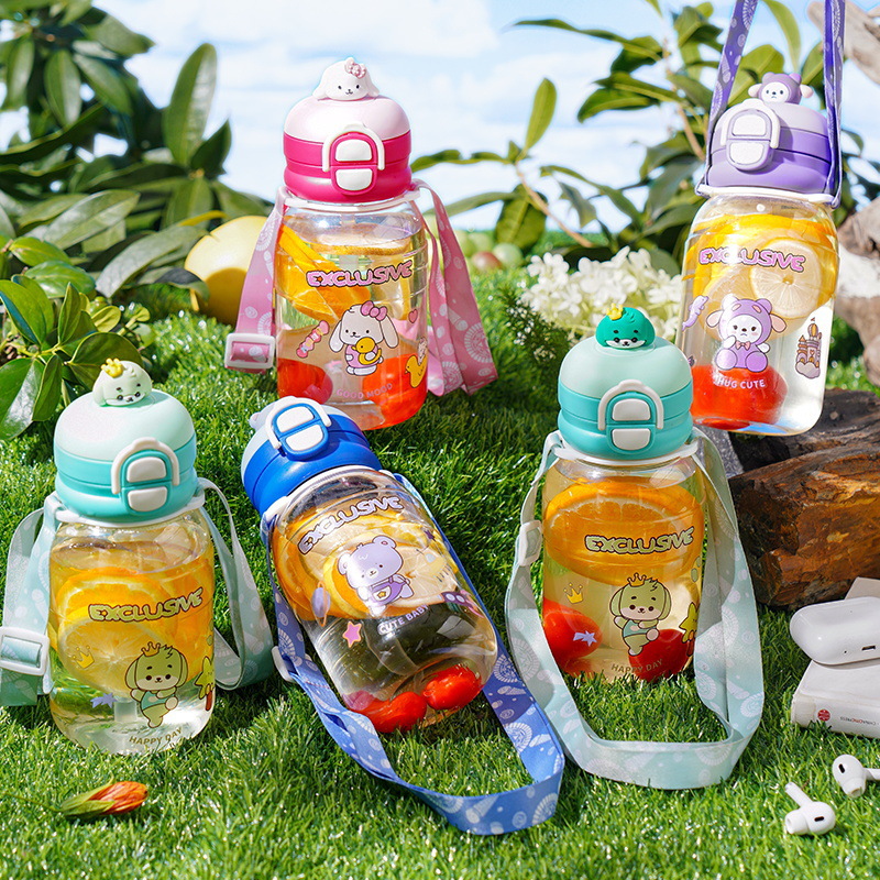 Large-capacity double drinking cup, special straw cup for children and girls to go to school, portable water bottle with high heat resistance and high appearance level for men Specification drawing