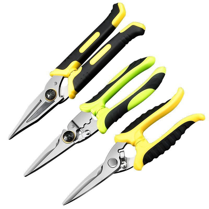 Patented thickened iron sheet industrial scissors with multiple functions, stainless steel and aluminum panel scissors, strong anti-wear iron sheet scissors with keel Item Picture