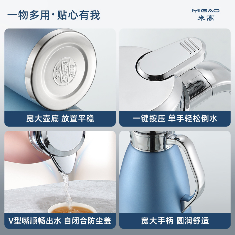 304 stainless steel Roman pot, double-layer insulated pot, vacuum pot, coffee pot, insulated and chilled water bottle, insulated bottle, water bottle Application Scenario