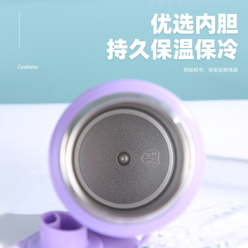 Customized new large-capacity 316 stainless steel double-drinking insulated cup for cold preservation, outdoor portable student sports water bottle cup Specification drawing