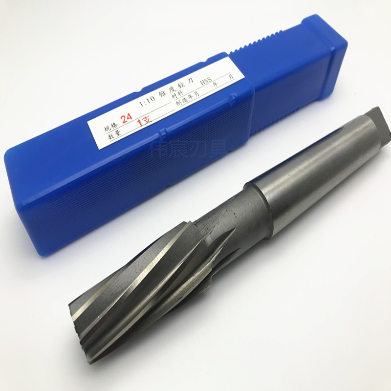 1:10 Taper reamer non-standard conical machine reamer HSS taper handle reamer 10-14-16-18-20-24-28 details Picture