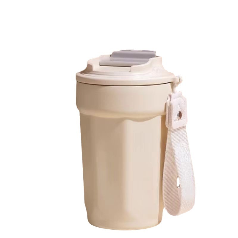 Octagonal coffee cup, 316 stainless steel insulated cup, convenient and portable cup for both men and women, high appearance level, large-capacity car cup Item Picture