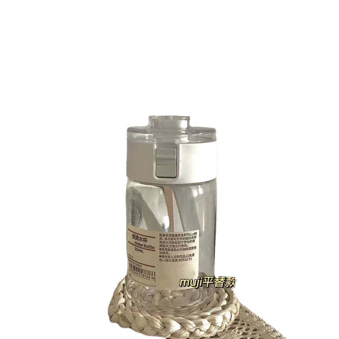 Customized large-capacity portable cup for girls, Japanese-style simple tea strainer, heat-resistant, portable, anti-drop, imprint water cup, lightweight Item Picture