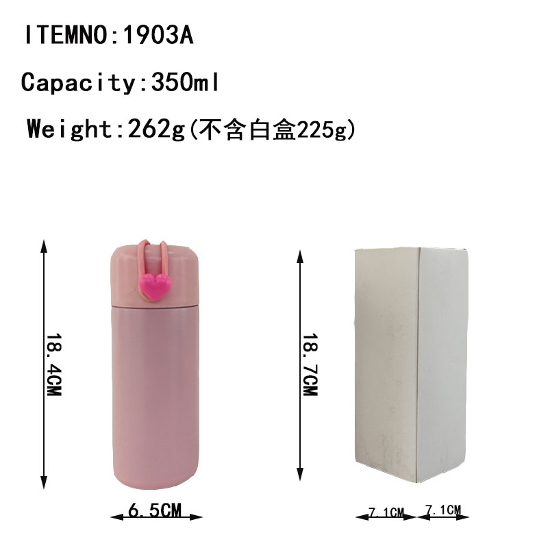 Creative couple's heart-shaped vacuum insulated cup, portable silicone handle, cute 304 stainless steel water cup for students Application Scenario