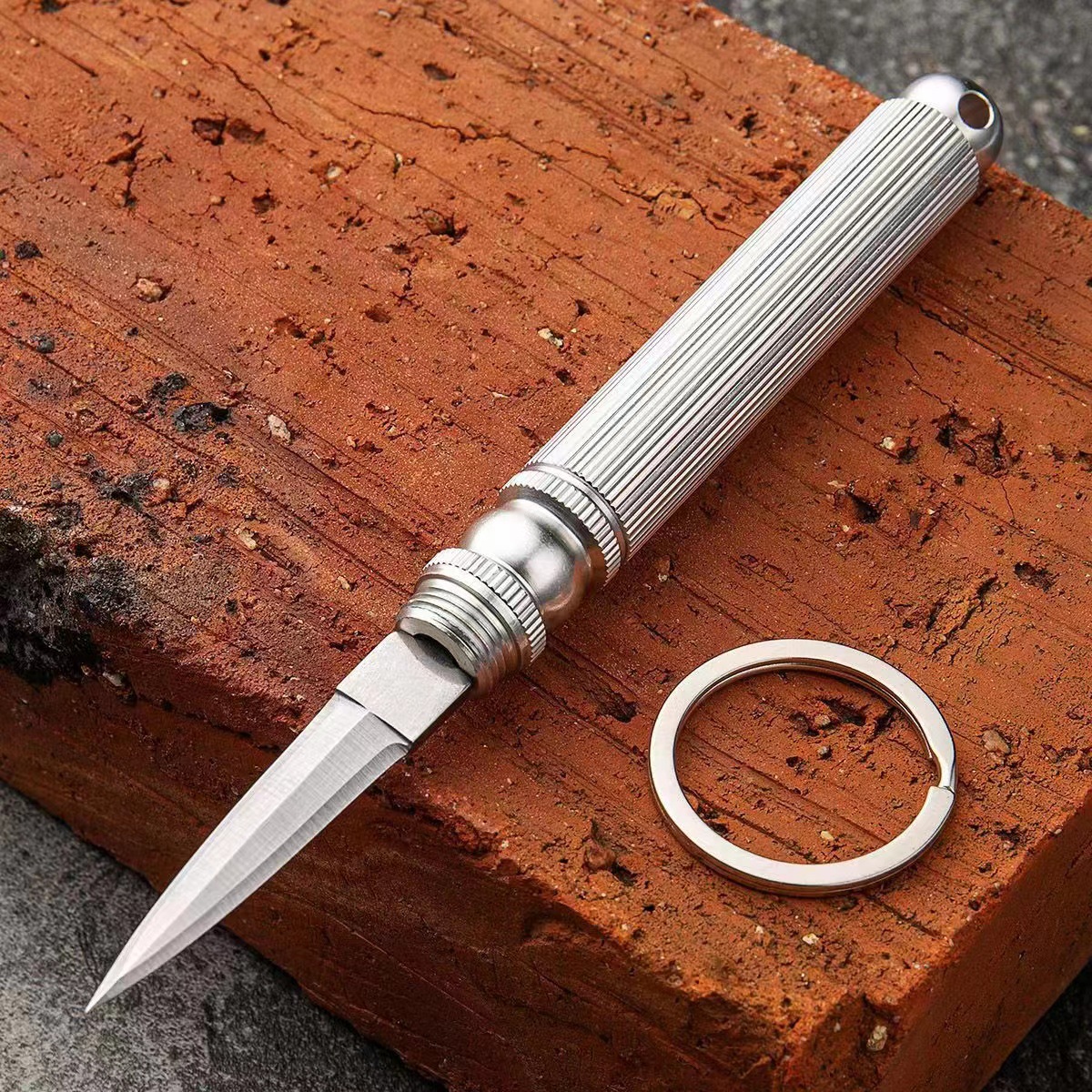 Outdoor knife, multi-functional detachable tube knife, portable fruit knife, folding knife, mini portable window breaker knife undefined