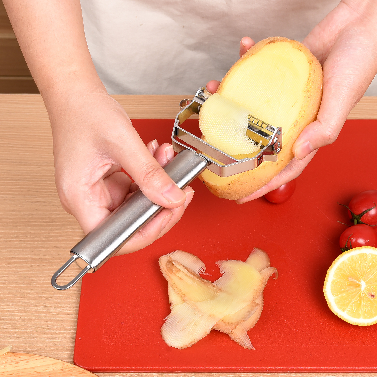 Stainless steel peeler, household multi-functional melon peeler, fruit and vegetable melon peeler, potato double-sided peeler, grater details Picture
