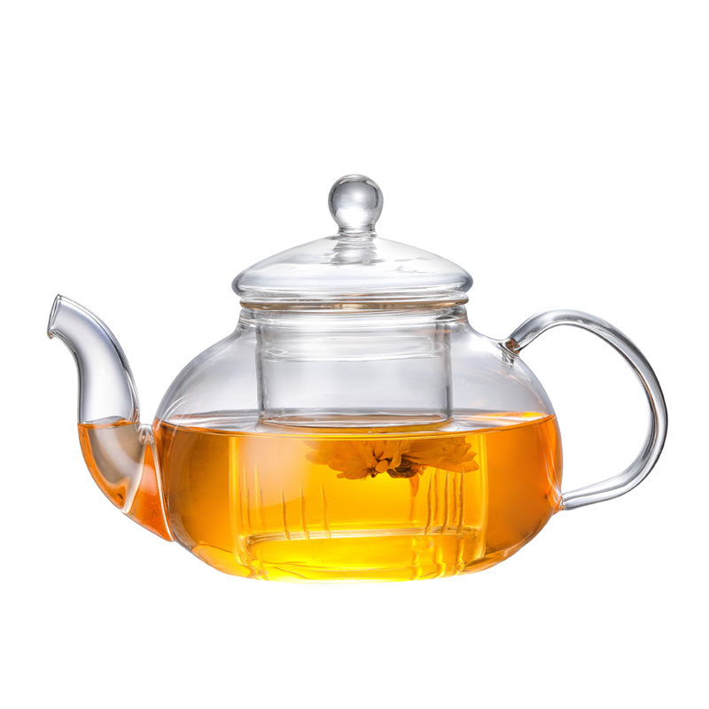 Customized thickened high borosilicate glass teapots for home use, large-capacity flower teapots that can be heated over an open flame for tea brewing Item Picture